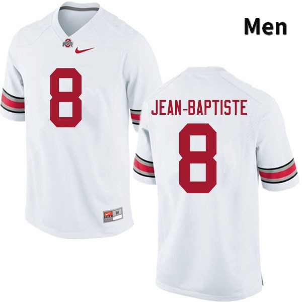 Ohio State Buckeyes Javontae Jean-Baptiste Men's #8 White Authentic Stitched College Football Jersey